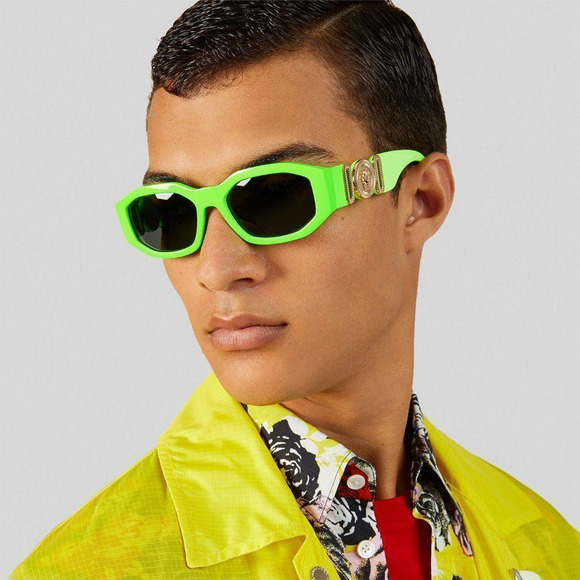 Versace VE4361 531987 Sunglasses Fluorescent Green Oval Unisex